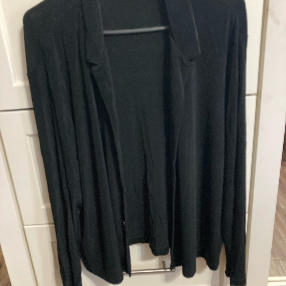 Chico's Black Cardigan Sweater Open Front Long Sleeve